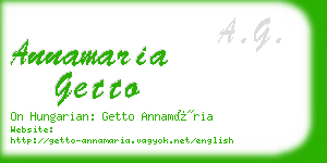 annamaria getto business card